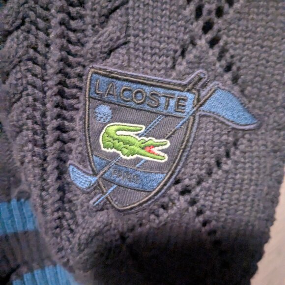 Vintage Lacoste golf sport chunky knit sweater vest - Picture 3 of 4